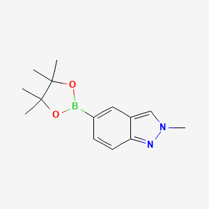 molecular formula C14H19BN2O2 B1386738 2-甲基-5-(4,4,5,5-四甲基-1,3,2-二恶杂硼烷-2-基)-2H-吲唑 CAS No. 1189746-27-7