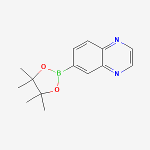 molecular formula C14H17BN2O2 B1386739 6-(4,4,5,5-Tetramethyl-1,3,2-dioxaborolan-2-yl)quinoxaline CAS No. 1167418-13-4