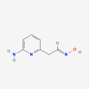 molecular formula C7H9N3O B1386742 (1E)-(6-aminopyridin-2-yl)acetaldehyde oxime CAS No. 933624-28-3