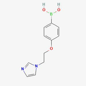 molecular formula C11H13BN2O3 B1386748 (4-(2-(1H-Imidazol-1-yl)ethoxy)phenyl)boronic acid CAS No. 957034-56-9