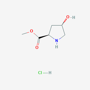 molecular formula C6H12ClNO3 B1386749 (2R,4S)-Methyl 4-hydroxypyrrolidine-2-carboxylate hydrochloride CAS No. 481704-21-6