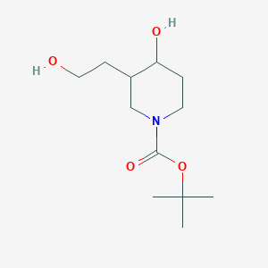 molecular formula C12H23NO4 B13867501 Tert-butyl 4-hydroxy-3-(2-hydroxyethyl)piperidine-1-carboxylate 