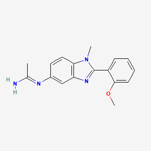 molecular formula C17H18N4O B13867515 N'-[2-(2-methoxyphenyl)-1-methylbenzimidazol-5-yl]ethanimidamide 