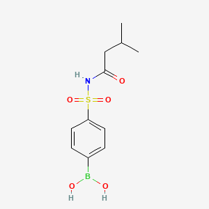 molecular formula C11H16BNO5S B1386752 4-(N-(3-Methylbutanoyl)sulfamoyl)phenylboronic acid CAS No. 957120-81-9