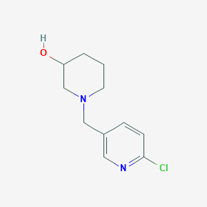 molecular formula C11H15ClN2O B13867528 1-[(6-chloro-3-pyridinyl)methyl]-3-Piperidinol CAS No. 939986-34-2
