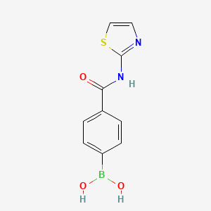 molecular formula C10H9BN2O3S B1386756 (4-(Thiazol-2-ylcarbamoyl)phenyl)boronic acid CAS No. 850568-26-2