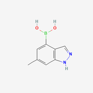 molecular formula C8H9BN2O2 B1386761 6-methyl-1H-indazol-4-yl-4-boronic acid CAS No. 1310383-73-3