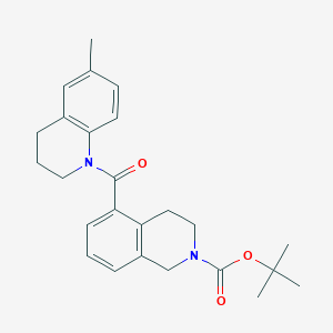 molecular formula C25H30N2O3 B13867612 tert-butyl 5-(6-methyl-3,4-dihydro-2H-quinoline-1-carbonyl)-3,4-dihydro-1H-isoquinoline-2-carboxylate 
