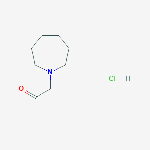 molecular formula C9H18ClNO B1386771 1-Azepan-1-ylacetone hydrochloride CAS No. 1158643-93-6