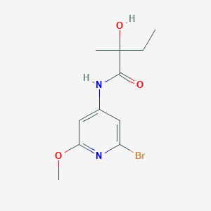 molecular formula C11H15BrN2O3 B13867712 N-(2-bromo-6-methoxypyridin-4-yl)-2-hydroxy-2-methylbutanamide 