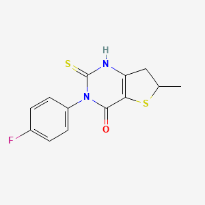 3-(4-fluorophenyl)-2-mercapto-6-methyl-6,7-dihydrothieno[3,2-d]pyrimidin-4(3H)-one