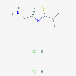 molecular formula C7H14Cl2N2S B1386780 (2-Isopropylthiazol-4-yl)methanamine dihydrochloride CAS No. 1171981-10-4