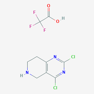 molecular formula C9H8Cl2F3N3O2 B1386782 2,4-Dichloro-5,6,7,8-tetrahydropyrido[4,3-d]pyrimidine 2,2,2-trifluoroacetate CAS No. 1172930-59-4