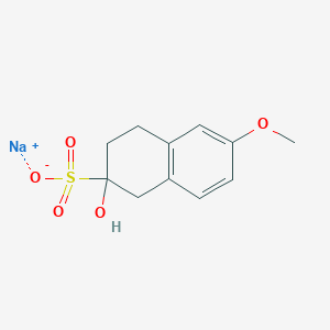 molecular formula C11H13NaO5S B1386787 Sodium 2-Hydroxy-6-methoxy-1,2,3,4-tetrahydronaphthalene-2-sulfonate CAS No. 1017781-39-3