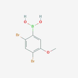 molecular formula C7H7BBr2O3 B1386789 (2,4-Dibromo-5-methoxyphenyl)boronic acid CAS No. 89677-46-3