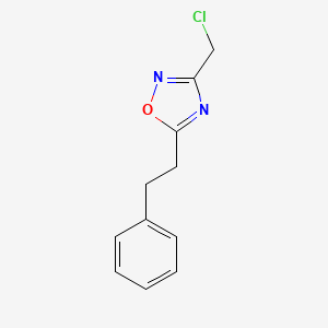 molecular formula C11H11ClN2O B1386790 3-(Chloromethyl)-5-(2-phenylethyl)-1,2,4-oxadiazole CAS No. 1152498-72-0