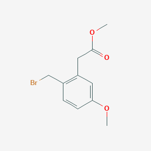 molecular formula C11H13BrO3 B13867985 Methyl [2-(bromomethyl)-5-(methyloxy)phenyl]acetate 