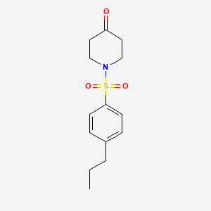 molecular formula C14H19NO3S B1386804 1-[(4-Propylphenyl)sulfonyl]piperidin-4-one CAS No. 1171434-03-9