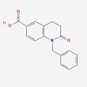 molecular formula C17H15NO3 B1386808 1-Benzyl-2-oxo-1,2,3,4-tetrahydroquinoline-6-carboxylic acid CAS No. 88371-27-1
