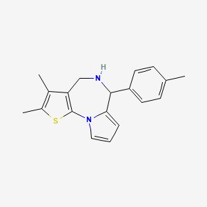 molecular formula C19H20N2S B1386811 2,3-Dimethyl-6-(4-methylphenyl)-5,6-dihydro-4H-pyrrolo[1,2-a]thieno[3,2-f][1,4]diazepine CAS No. 1170010-23-7