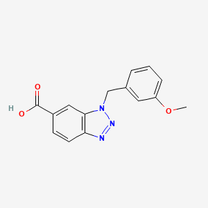 molecular formula C15H13N3O3 B1386815 1-(3-Methoxybenzyl)-1H-1,2,3-benzotriazole-6-carboxylic acid CAS No. 1171922-03-4