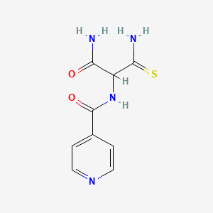 molecular formula C9H10N4O2S B1386822 N-[2-Amino-1-(aminocarbonothioyl)-2-oxoethyl]isonicotinamide CAS No. 1188362-92-6