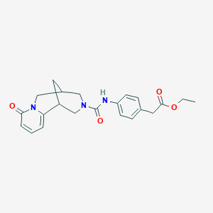 Ethyl (4-{[(8-oxo-1,5,6,8-tetrahydro-2H-1,5-methanopyrido[1,2-a][1,5]diazocin-3(4H)-yl)carbonyl]amino}phenyl)acetate