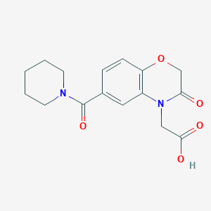 [3-Oxo-6-(piperidin-1-ylcarbonyl)-2,3-dihydro-4H-1,4-benzoxazin-4-yl]acetic acid