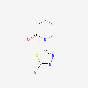 molecular formula C7H8BrN3OS B1386835 1-(5-Bromo-1,3,4-thiadiazol-2-yl)piperidin-2-one CAS No. 1171433-64-9