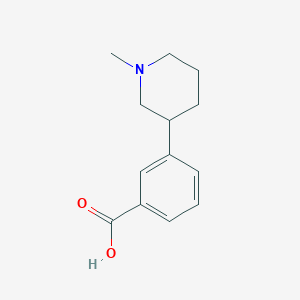 molecular formula C13H17NO2 B1386839 3-(1-Methylpiperidin-3-yl)benzoic acid CAS No. 1170945-91-1
