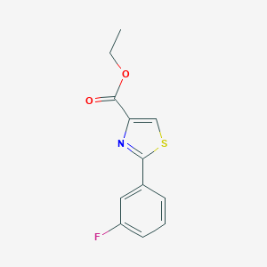 molecular formula C12H10FNO2S B138684 Ethyl 2-(3-fluorophenyl)thiazole-4-carboxylate CAS No. 132089-37-3