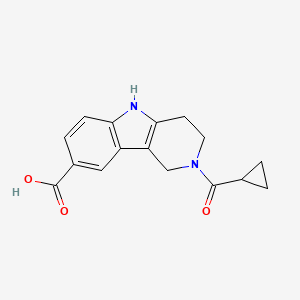 molecular formula C16H16N2O3 B1386846 2-(Cyclopropylcarbonyl)-2,3,4,5-tetrahydro-1H-pyrido[4,3-b]indole-8-carboxylic acid CAS No. 1171102-37-6