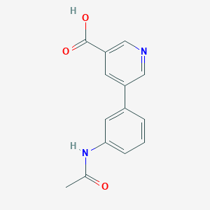 molecular formula C14H12N2O3 B1386847 5-(3-Acetamidophenyl)nicotinic acid CAS No. 1172758-47-2