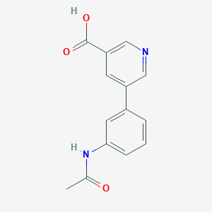 molecular formula C14H12N2O3 B1386847 5-[3-(Acetylamino)phenyl]nicotinic acid CAS No. 1172758-47-2