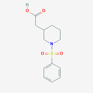 molecular formula C13H17NO4S B1386848 [1-(Phenylsulfonyl)piperidin-3-yl]acetic acid CAS No. 1040878-00-9