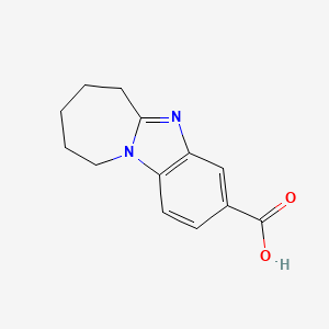 molecular formula C13H14N2O2 B1386849 7,8,9,10-Tetrahydro-6H-azepino-[1,2-a]benzimidazole-3-carboxylic acid CAS No. 1170209-76-3