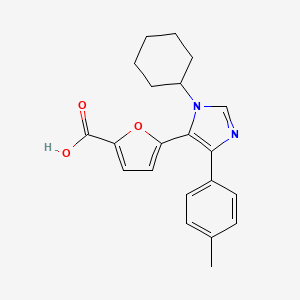 molecular formula C21H22N2O3 B1386854 5-[1-Cyclohexyl-4-(4-methylphenyl)-1H-imidazol-5-yl]-2-furoic acid CAS No. 1171810-58-4