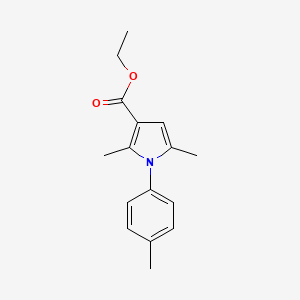 molecular formula C16H19NO2 B1386858 Ethyl 2,5-dimethyl-1-(4-methylphenyl)-1H-pyrrole-3-carboxylate 