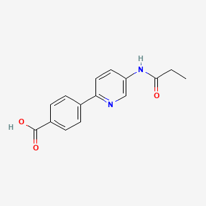 molecular formula C15H14N2O3 B1386862 4-[5-(Propionylamino)pyridin-2-yl]benzoic acid CAS No. 1171685-44-1