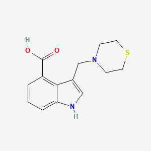molecular formula C14H16N2O2S B1386863 3-(thiomorpholin-4-ylmethyl)-1H-indole-4-carboxylic acid CAS No. 1172345-69-5