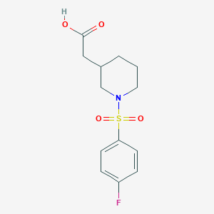 (1-[(4-Fluorophenyl)sulfonyl]piperidin-3-YL)acetic acid