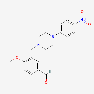 molecular formula C19H21N3O4 B1386869 4-Methoxy-3-{[4-(4-nitrophenyl)piperazin-1-yl]methyl}benzaldehyde CAS No. 1170608-70-4