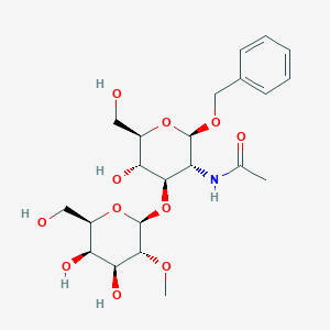 molecular formula C22H33NO11 B138687 Benzyl 2-acetamido-2-deoxy-3-O-(2-O-methyl-beta-galactosyl)-beta-glucopyranoside CAS No. 128292-63-7