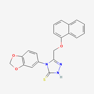 4-(1,3-Benzodioxol-5-yl)-5-[(1-naphthyloxy)methyl]-4H-1,2,4-triazole-3-thiol