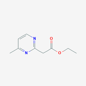 molecular formula C9H12N2O2 B13868753 Ethyl 2-(4-methylpyrimidin-2-yl)acetate 