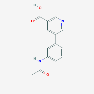 molecular formula C15H14N2O3 B1386877 5-[3-(Propionylamino)phenyl]nicotinic acid CAS No. 1172763-88-0
