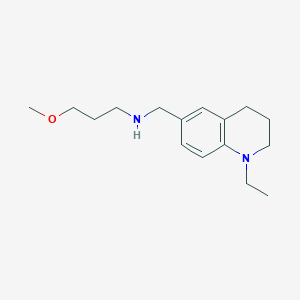 molecular formula C16H26N2O B1386879 N-[(1-Ethyl-1,2,3,4-tetrahydroquinolin-6-yl)methyl]-3-methoxypropan-1-amine CAS No. 1171040-88-2