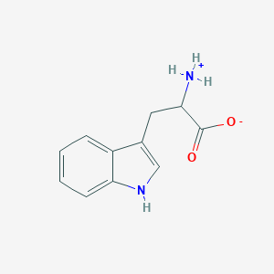 molecular formula C11H12N2O2<br>C11H13N2O2+ B138688 DL-色氨酸 CAS No. 54-12-6