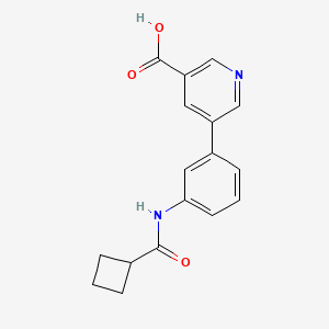 molecular formula C17H16N2O3 B1386885 5-{3-[(Cyclobutylcarbonyl)amino]phenyl}nicotinic acid CAS No. 1170824-65-3
