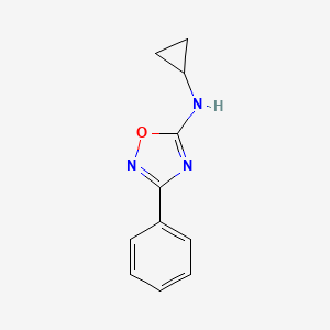 molecular formula C11H11N3O B1386887 N-cyclopropyl-3-phenyl-1,2,4-oxadiazol-5-amine CAS No. 1029767-49-4